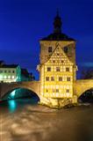 old Rathaus in Bamberg, Germany at night 