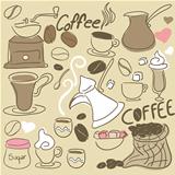 Coffee Doodle set