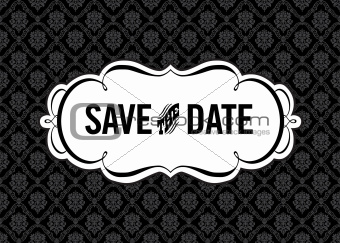 Vector Save the Date Ornate Frame