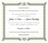 Vector Vintage Wedding Invitation Frame