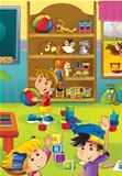 Cartoon kindergarten