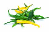 Small thin green chili peppers