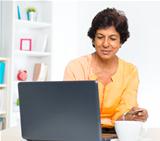 Mature Indian woman online shopping