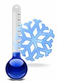 thermometer with snowflake