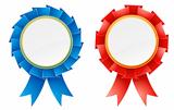 Red and blue rosettes