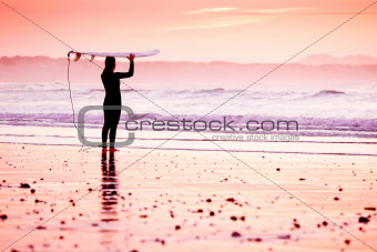 Female surfer
