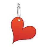 Heart love tag as valentine day symbol
