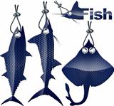 Set of Fish Tags - 4 Items