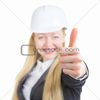Engineer Woman Thumbs Up