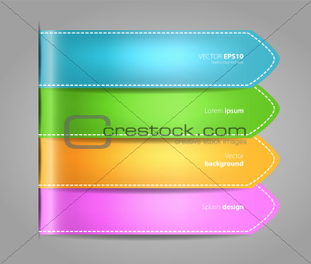 Set of color stickers