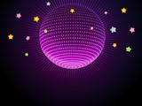 Abstract glow disco ball
