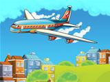 Cartoon passenger aircraft