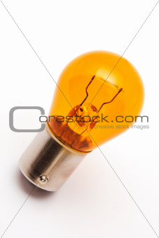 Orange light bulb