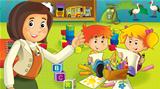 The cartoon kindergarten - fun and play