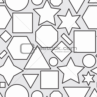 Seamless pattern with geometric shapes