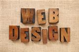 web design in wood type blocks