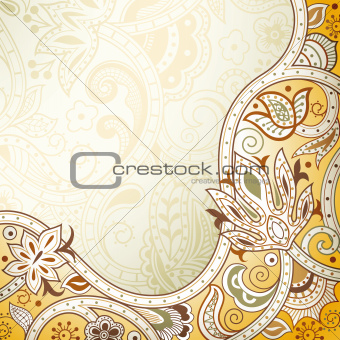 Abstract Yellow Floral Background