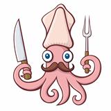 Squid chef cartoon