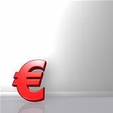red euro symbol
