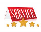 concept illustration of 5 star service