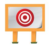target placed on wooden boards