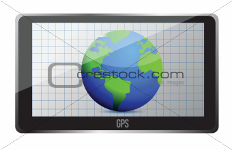 GPS world tracker 3D concept