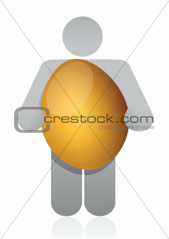 icon holding golden egg