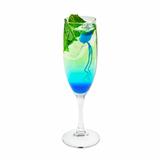 Layered cocktail blue and green