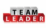 Team Leader - text with red cubes