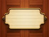 Wooden doorplate