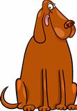 big brown dog cartoon illustration