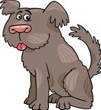 Sheepdog shaggy dog cartoon illustration