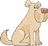 Sheepdog shaggy dog cartoon illustration