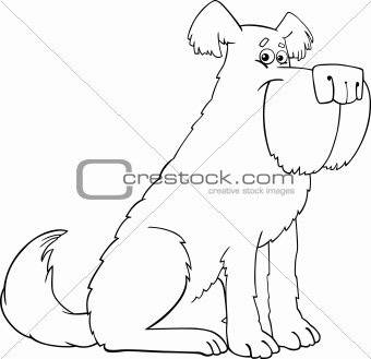 shaggy dog cartoon for coloring book