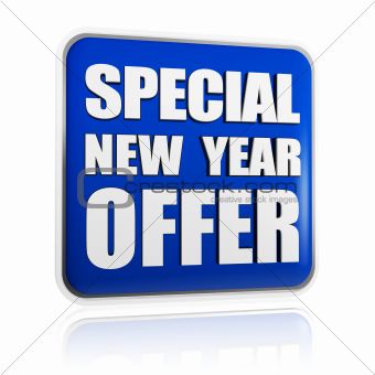 special New Year offer blue banner
