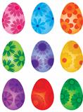 Happy Easter Day Floral Eggs Illustration
