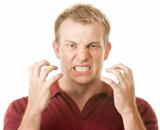 Angry Man Clenching Teeth