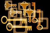 Pattern With Golden Keys