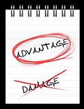Chose the word ADVANTAGE over DAMAGE