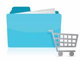 folder with shopping cart Icon