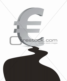 euro Oil industry. Big oil droplet