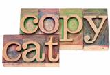 copycat word in wood type