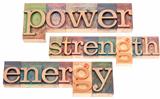 power, strength, energy words