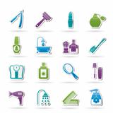 body care and cosmetics icons