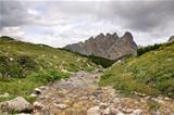 Beautiful landscape with small brook - Dolomites, Italy