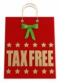 Tax free  christmas shopping bag