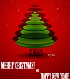 Poster with abstract X-mas tree.