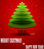 Poster with abstract X-mas tree.