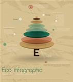 Vintage eco infographic with fir-tree.
