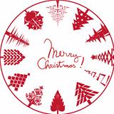 merry christmas card stamp